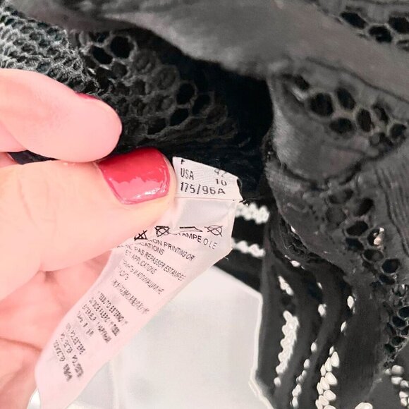 Pinko Guscio Blazer Black Rhinestone Size US 10 - Picture 5 of 8